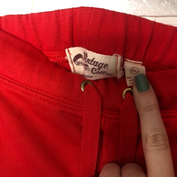 /🌸5/$25🌸Vintage Cotton Red Bootcut Drawstring Sweatpants Size Large - Picture 11 of 14